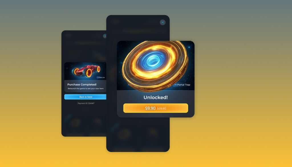 A demonstration of the post-purchase offer feature pop-up.