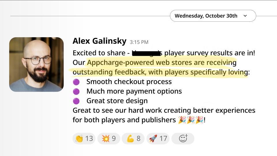 Graphic element for Appcharge payments solution.