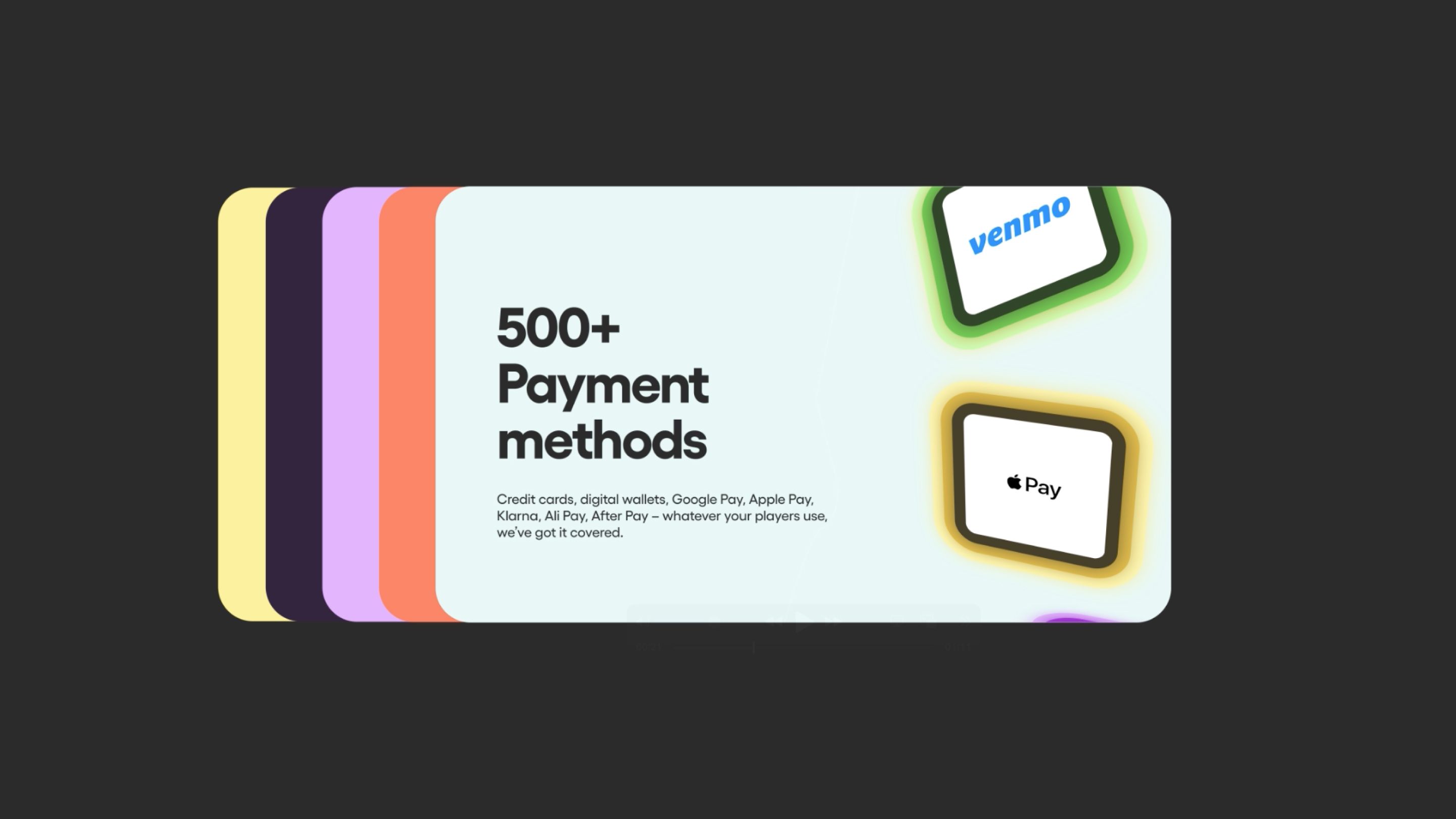 A graphic showcasing the new Appcharge brand logo and visual elements.