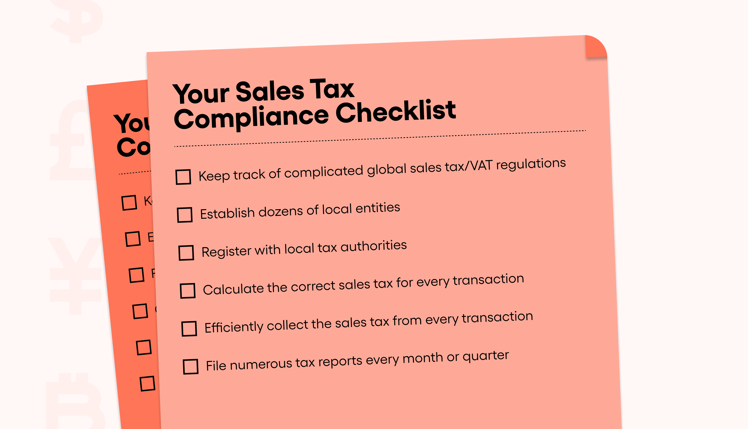 A graphic illustrating the complexities of U.S. sales tax compliance for digital goods.